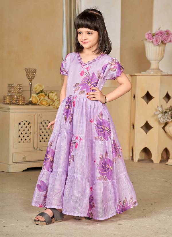Blush Pink Resham Thread Silk Cotton Kurti
