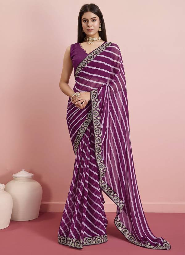 Off White Thread Embroidered Art Silk Designer Saree
