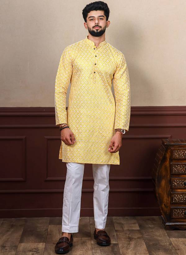 Blush Pink Zari Woven Terry Rayon Kurta Pajama Set