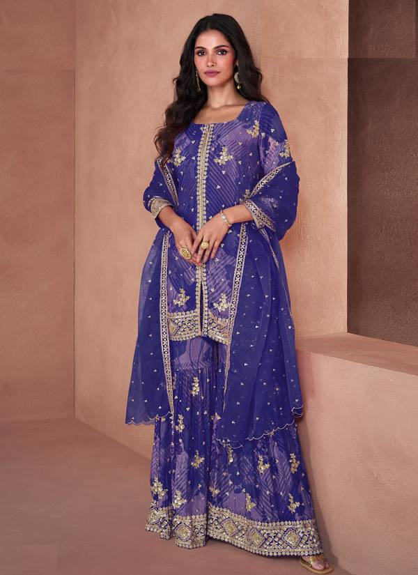 Champagne Gold Zari Woven Silk Blend 2 Piece Pakistani Suit
