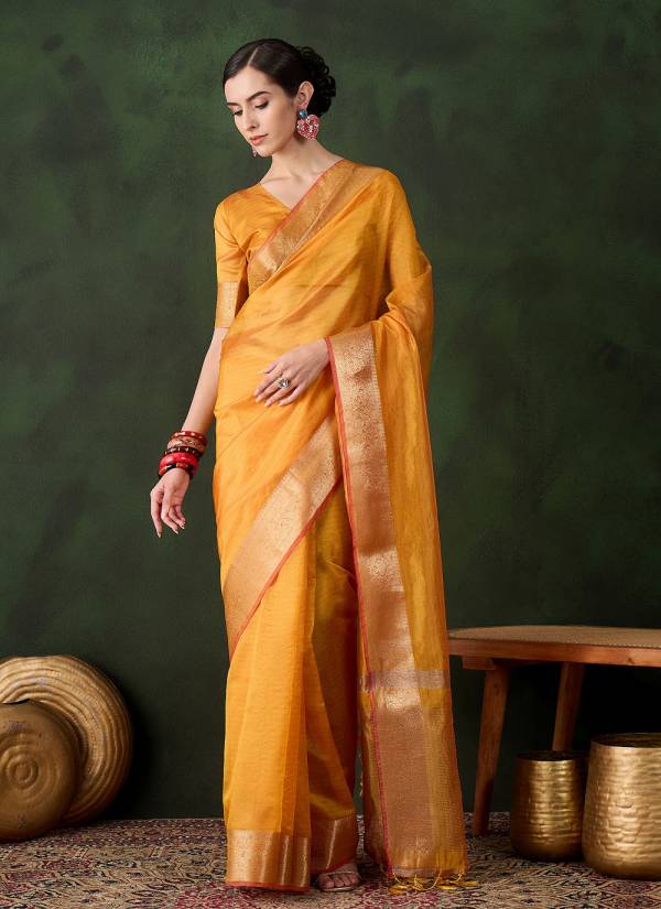 Magenta Thread Embroidered Art Silk Printed Saree