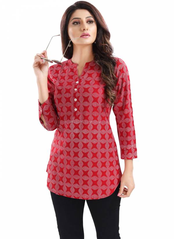 Magenta Stone Work Viscose Anarkali Kurti