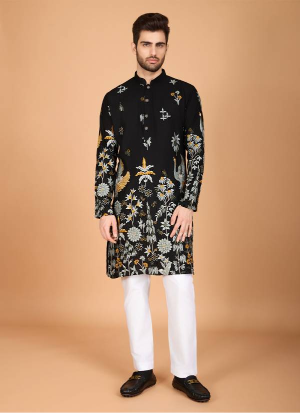 Fuchsia Zari Woven Terry Rayon Sherwani