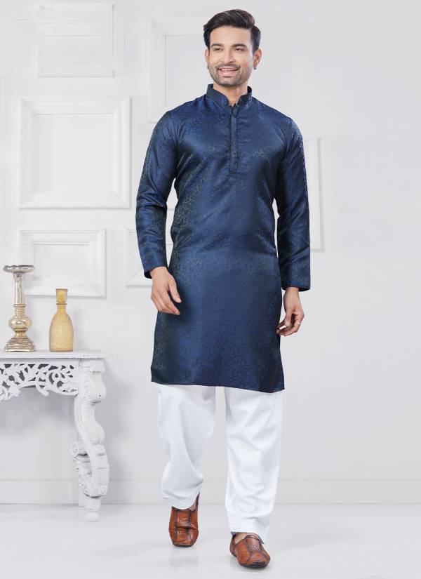Burnt Orange Hand Block Printed Terry Rayon Mens Shirt