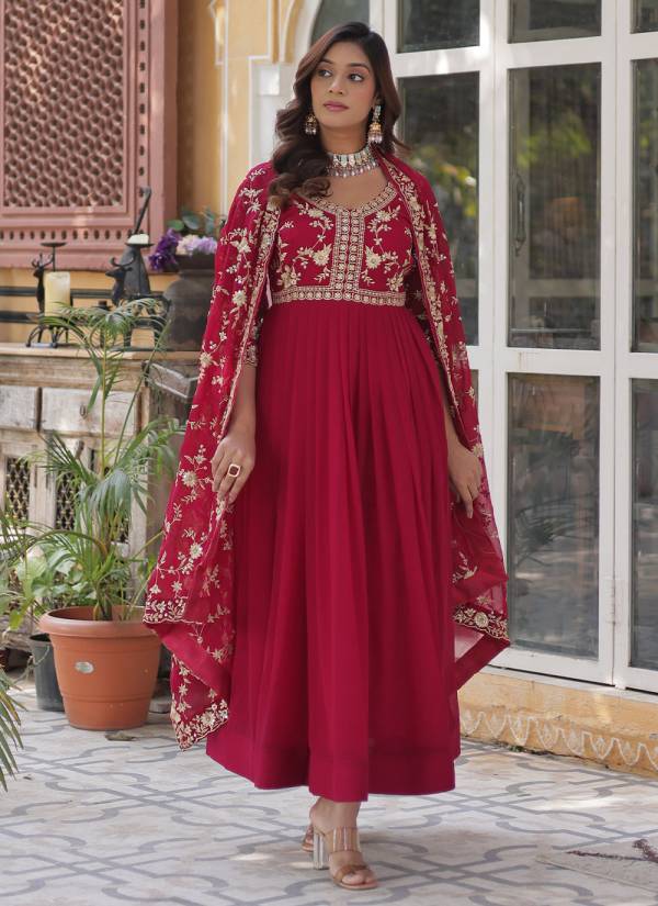 Sea Green Zardozi Embellished Tissue Designer Gown