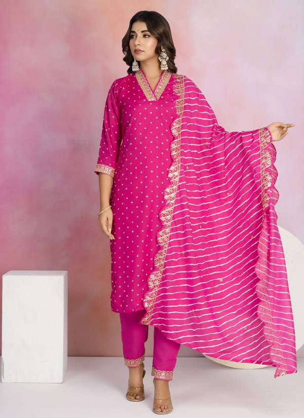 Mustard Yellow Stone Work Art Silk Lawn Pakistani Suit