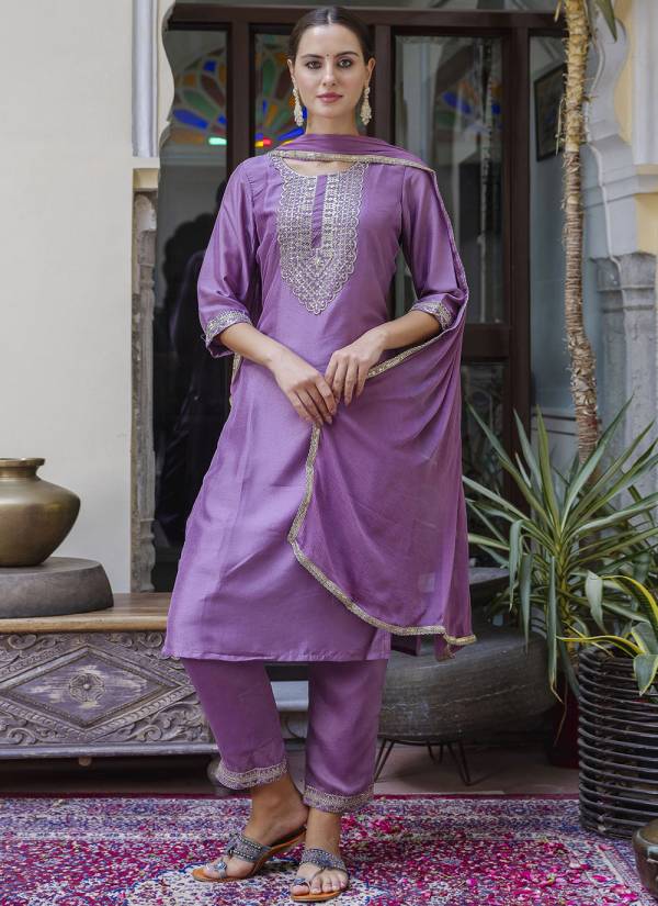 Classic Beige Zari Woven Velvet Punjabi Suit