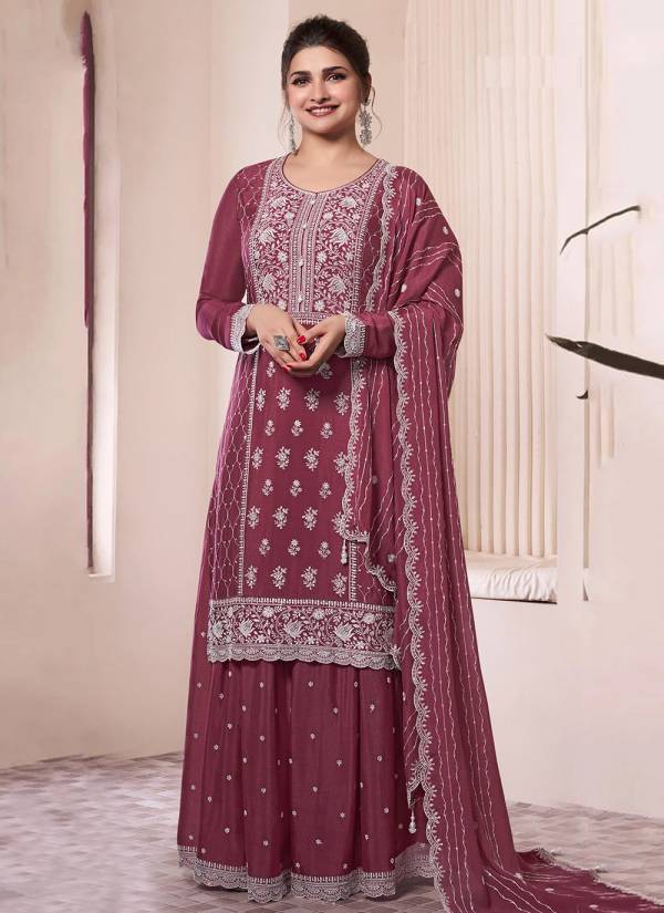 Classic Beige Zari Woven Silk Blend Eid Collection Suit