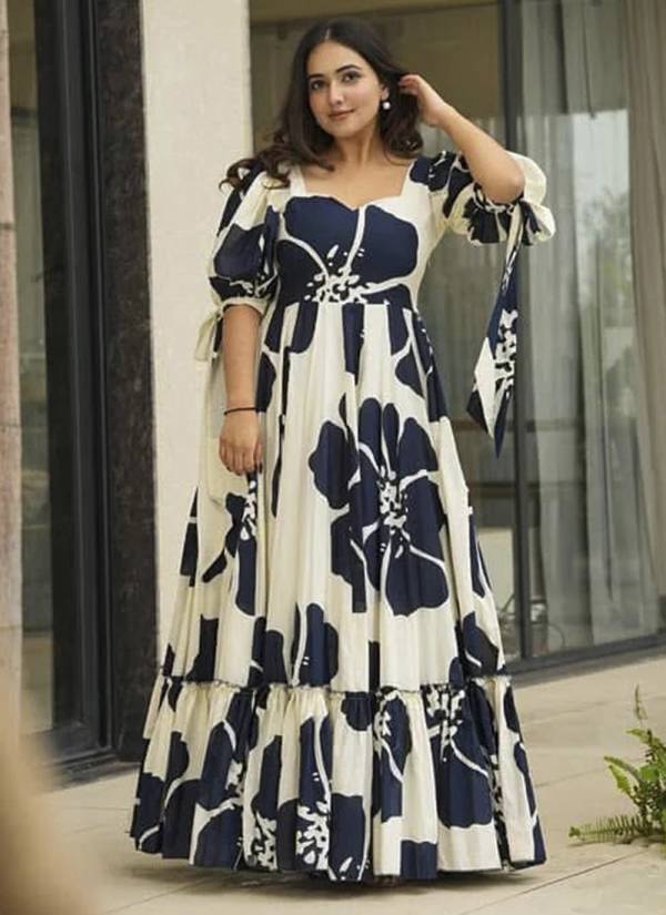Midnight Black Gota Patti Silk Blend Anarkali Gown
