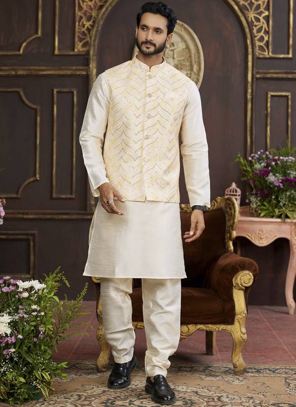 Deep Maroon Zari Woven Chanderi Kurta Pajama Set