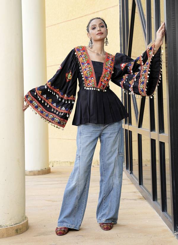 Champagne Gold Zari Woven Cotton Designer Kurti